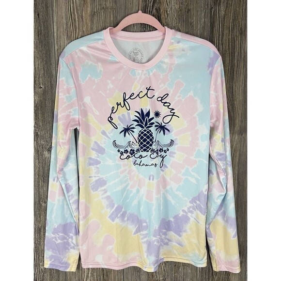 Banana Boat Women's XL Tie Dye Fishing Shirt Perfect Day Bahamas UPF 50 - Picture 1 of 14